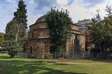 Thessaloniki, Yunanistan - 30 Eylül 2017: Osmanlı Hamam Bey Hamam Egnatia Street Yunanistan Selanik şehir merkezinde yer alan