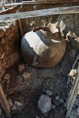 Antik kentin Heraclea Sintica - Makedonya, Bulgaristan Philip II tarafından inşa kalıntıları