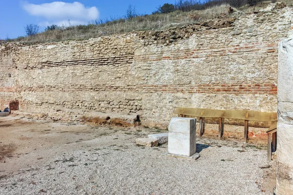 Antik kentin Heraclea Sintica - Makedonya, Bulgaristan Philip II tarafından inşa kalıntıları