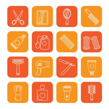 Berber ve Kuaför Salonu simgeler