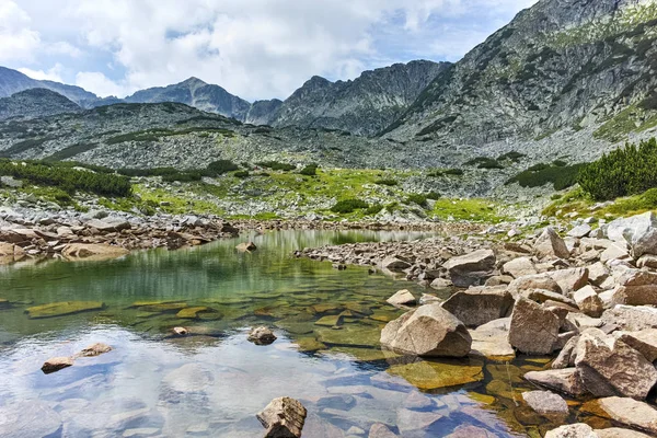 Niesamowity Krajobraz Jeziorami Musalenski Musala Szczyt Góry Riła Bułgaria — Zdjęcie stockowe