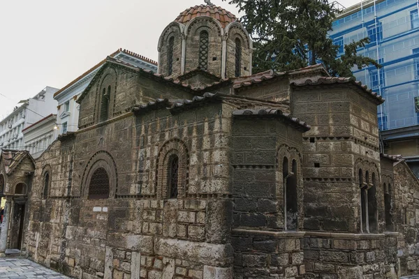 Atenas Grécia Janeiro 2017 Igreja Panaghia Kapnikarea Atenas Ática Grécia — Fotografia de Stock