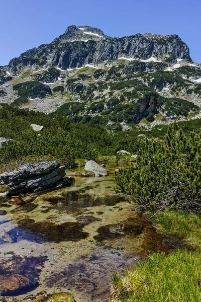 Puncak Dzhangal Dan Danau Banski Pegunungan Pirin Bulgaria — Stok Foto