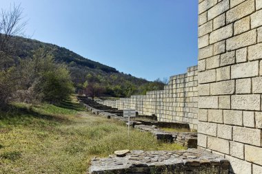 İlk Bulgar İmparatorluğu ortaçağ kalesi büyük Preslav (Veliki Preslav), bölge Shumen, Bulgaristan başkenti Harabeleri
