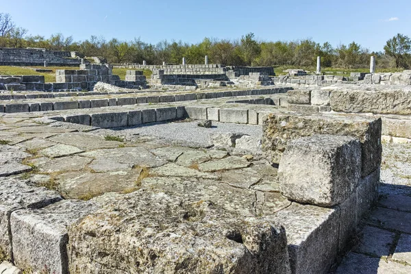 İlk Bulgar İmparatorluğu ortaçağ kalesi büyük Preslav (Veliki Preslav), bölge Shumen, Bulgaristan başkenti Harabeleri