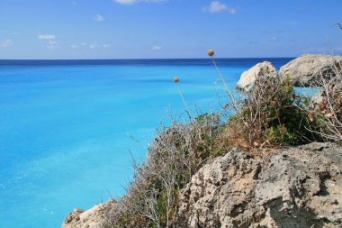 Kathisma beach, Lefkada, Ionian Islands, Yunanistan mavi sularına