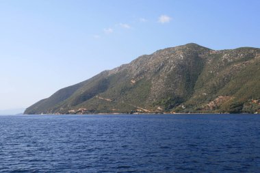 Kathisma beach, Lefkada, Ionian Islands, Yunanistan mavi sularına