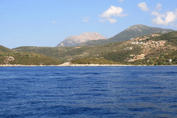 Błękitne Wody Kathisma Beach Lefkada Wyspy Jońskie Grecja — Zdjęcie stockowe