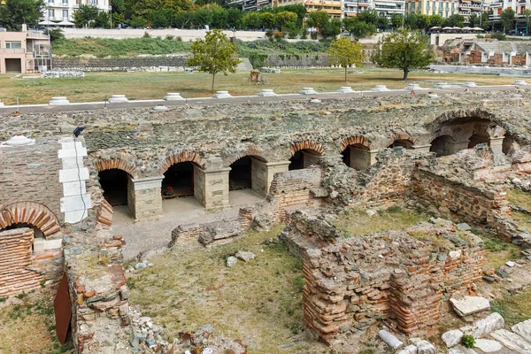 Thessaloniki Grekland September 2017 Ruinerna Romerska Forum Centrera Staden Thessaloniki — Stockfoto