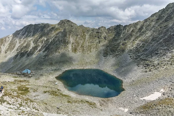 Lago Ledenoto Hielo Desde Pico Musala Montaña Rila Bulgaria — Foto de Stock