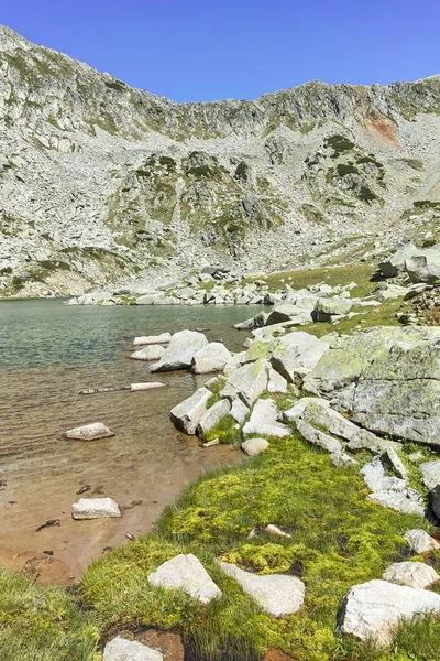 Increíble Paisaje Del Lago Argirovo Cerca Del Pico Dzhano Montaña — Foto de Stock