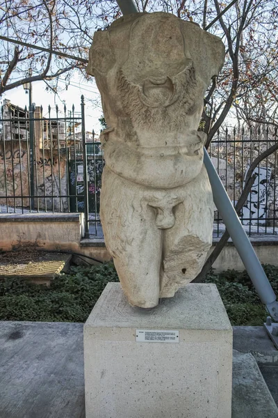 Oud Standbeeld Akropolis Van Athene Attica Griekenland — Stockfoto