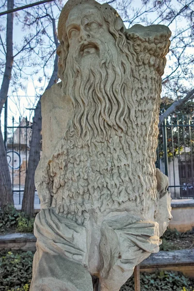 Antigua Estatua Acrópolis Atenas Ática Grecia — Foto de Stock