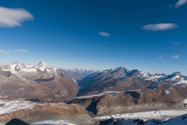 Şaşırtıcı matterhorn buzul cennet Zermatt, İsviçre Alpleri Panoraması