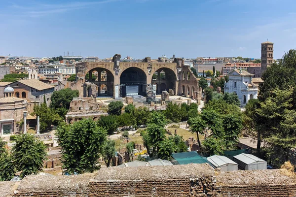 Rom Italien Juni 2017 Panoramablick Vom Pfälzischen Hügel Der Stadt — Stockfoto