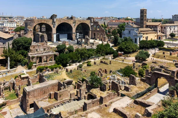 Roma Italia Giugno 2017 Vista Panoramica Dal Palatino Nella Città — Foto Stock