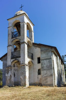 Panoramik Ortaçağ kilise Yane Sandanski Türbesi Rozhen Köyü, bölge Yukarı Cuma, Bulgaristan