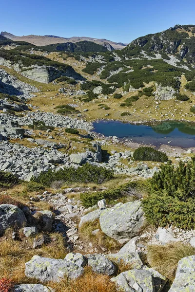 Дивовижні Літній Краєвид Гірського Озера Гори Ріла Болгарія — стокове фото