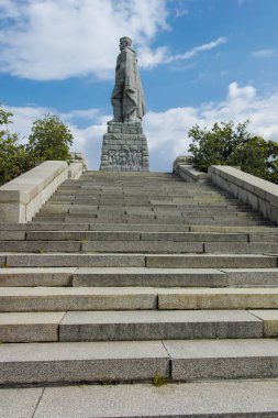 Plovdiv, Bulgaristan 11 Haziran 2017: Anıt Alyosha yılında Plovdiv, Bulgaristan şehrin olarak bilinen Sovyet ordusunun