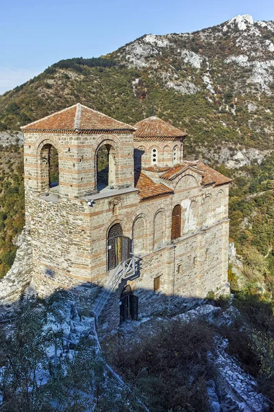 Ruiny Twierdzy Asen Kościół Świętej Matki Boga Asenovgrad Płowdiw Region — Zdjęcie stockowe