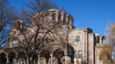 Sofia, Bulgaristan - 20 Aralık 2016: Katedral kilise St. Nedelya Sofya, Bulgaristan