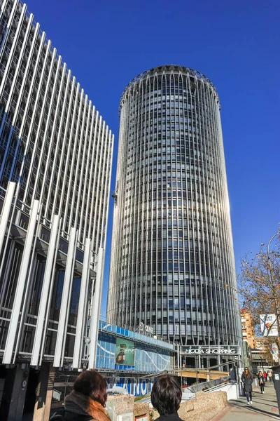 Madrid España Enero 2018 Edificios Comerciales Calle Paseo Castellana Madrid — Foto de Stock