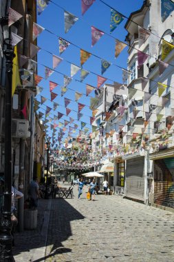 Plovdiv, Bulgaristan - 10 Haziran 2017: Street bölgesinde Kapana, şehir Plovdiv, Bulgaristan 