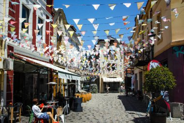 Plovdiv, Bulgaristan - 10 Haziran 2017: Street bölgesinde Kapana, şehir Plovdiv, Bulgaristan 