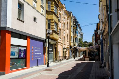 Plovdiv, Bulgaristan - 10 Haziran 2017: Street bölgesinde Kapana, şehir Plovdiv, Bulgaristan 