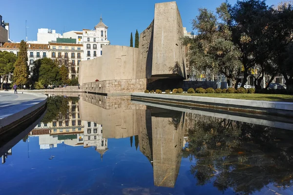 Madrid Spanje Januari 2018 Monument Voor Jorge Juan Santacilia Plaza — Stockfoto