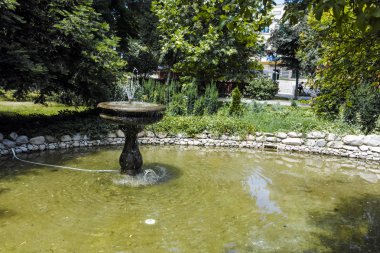 Plovdiv, Bulgaristan - 10 Haziran 2017: Çar Simeon Bahçe şehir Plovdiv, Bulgaristan'ın Panoraması 