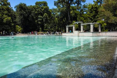 Plovdiv, Bulgaristan - 10 Haziran 2017: Panoramik şarkı çeşmeler şehir Plovdiv, Bulgaristan