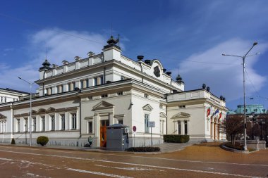Sofia, Bulgaristan - 17 Mart 2018: Millet Meclisi City, Sofia, Bulgaristan