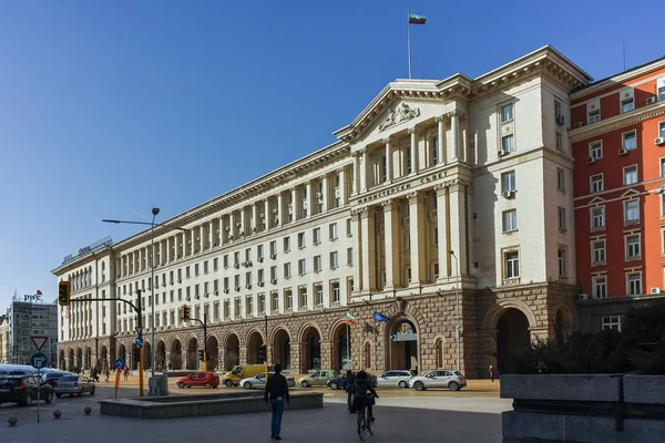 Sofia Bulgaristan Mart 2018 Binalar Bakanlar Konseyi City Sofia Bulgaristan — Stok fotoğraf