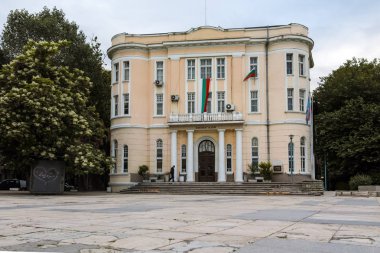 Plovdiv, Bulgaristan - 9 Haziran 2017: Bina, askeri kulüp şehir Plovdiv, Bulgaristan