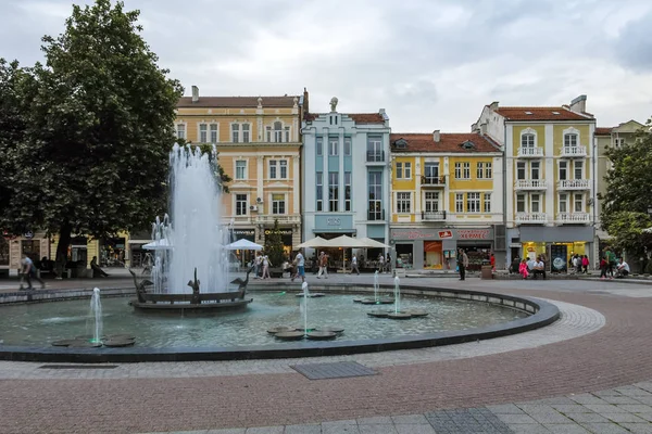 Plovdiv Bulgária Junho 2017 Vista Pôr Sol Rua Cidade Plovdiv — Fotografia de Stock