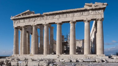 Şaşırtıcı görünümü Parthenon Atina'da Akropolis Attica, Yunanistan