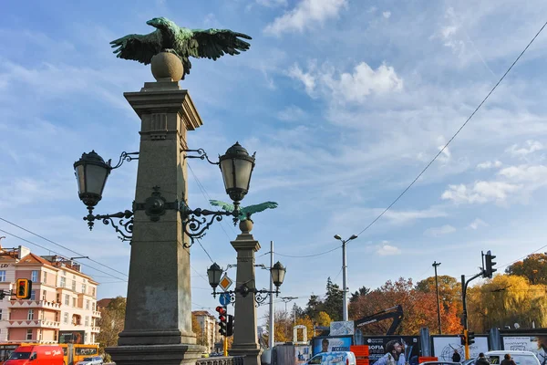 Sofia Bulgarien November 2017 Blick Auf Den Sonnenuntergang Der Adlerbrücke — Stockfoto