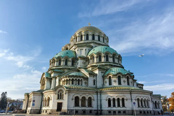 Sofia Bulgaria Ноября 2017 Года Золотые Купола Собора Святого Александра — стоковое фото
