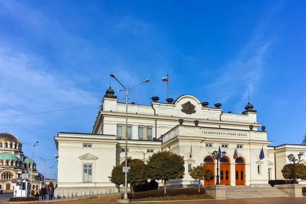 Sofia Bulgaria Ноября 2017 Года Удивительное Фото Национального Собрания Городе — стоковое фото