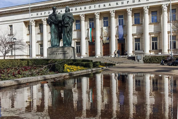 Sofia Bulgarije Maart 2018 Amazing Uitzicht Nationale Library Cyrillus Methodius — Stockfoto