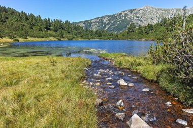 Balık Vasilashko Gölü, Pirin Dağı ile muhteşem manzara,