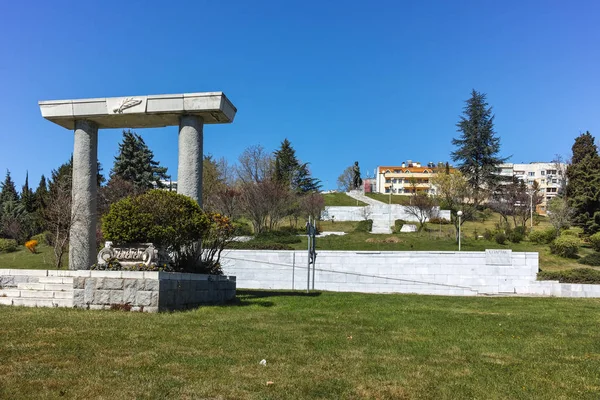 Sandanski Bulgaria Aprile 2018 Statua Spartaco Nel Comune Sandanski Bulgaria — Foto Stock