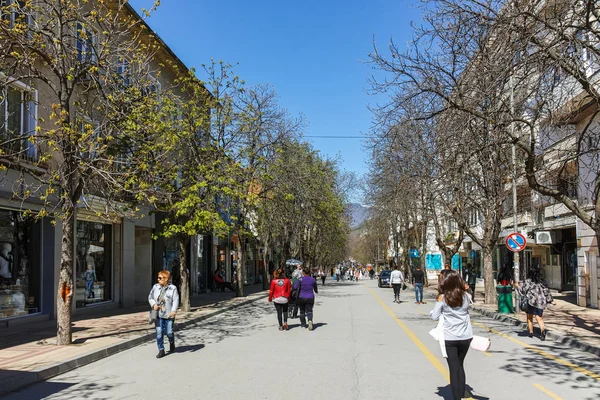 Sandanski Bulgaristan Nisan 2018 Merkezi Yaya Caddesi Kasabasında Sandanski Bulgaristan — Stok fotoğraf