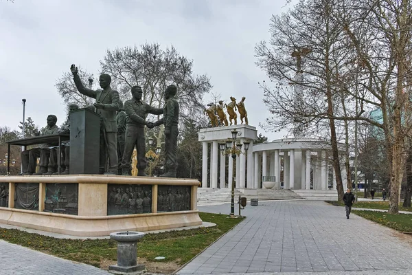 Skopje Republic Macedonia Февраля 2018 Года Памятник Центре Скопье Республика — стоковое фото