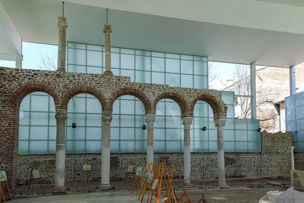 Sandanski Bulgaria Aprile 2018 Rovine Del Complesso Episcopale Con Basilica — Foto Stock