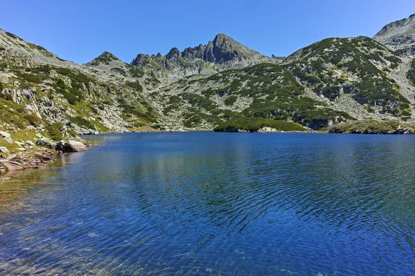 Amazing Landscape Big Valyavishko Lake Dzhangal Peak Pirin Mountain Bulgaria — Stock Photo, Image