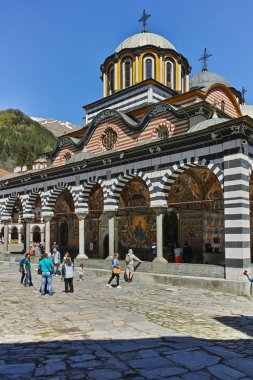 Rila Manastırı, Bulgaristan - 21 Nisan 2018: görünümünü Manastırı, Saint Ivan (John), Rila (Rila Manastırı), Köstendil bölge içinde