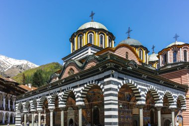 Rila Manastırı, Bulgaristan - 21 Nisan 2018: görünümünü Manastırı, Saint Ivan (John), Rila (Rila Manastırı), Köstendil bölge içinde