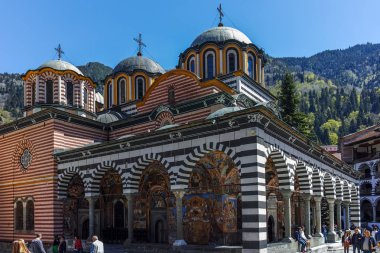 Rila Manastırı, Bulgaristan - 21 Nisan 2018: görünümünü Manastırı, Saint Ivan (John), Rila (Rila Manastırı), Köstendil bölge içinde